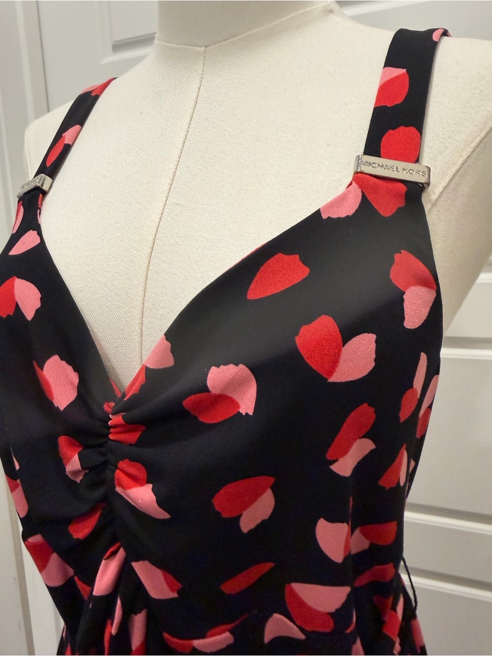 Michael’s Kors Women's Black Jumpsuit with Pink Heart Print - Picture 6 of 11